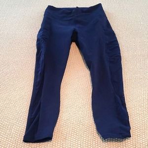 Fabletics powerhold navy cropped leggings